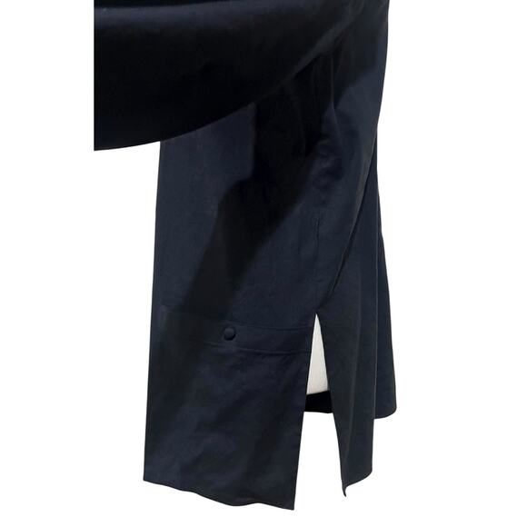 Theory Linen Blend Shirt Jacket Tunic Dark Navy Minimalist Button Up Women’s M - Picture 8 of 12